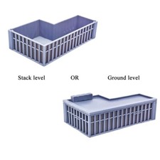 Outland Models Modern Commercial Box Building L-Shape Stackable 1:160 N Scale