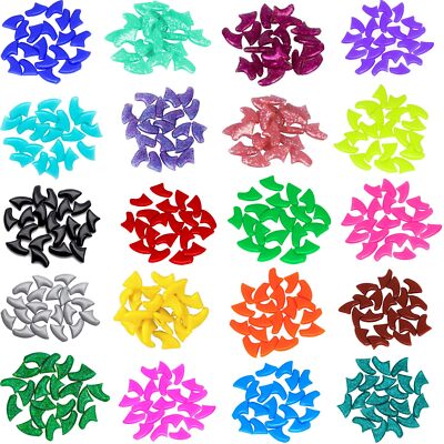 100pcs (10Colors) Cat Nail Caps Cat Claw Caps Cat Nail Covers with