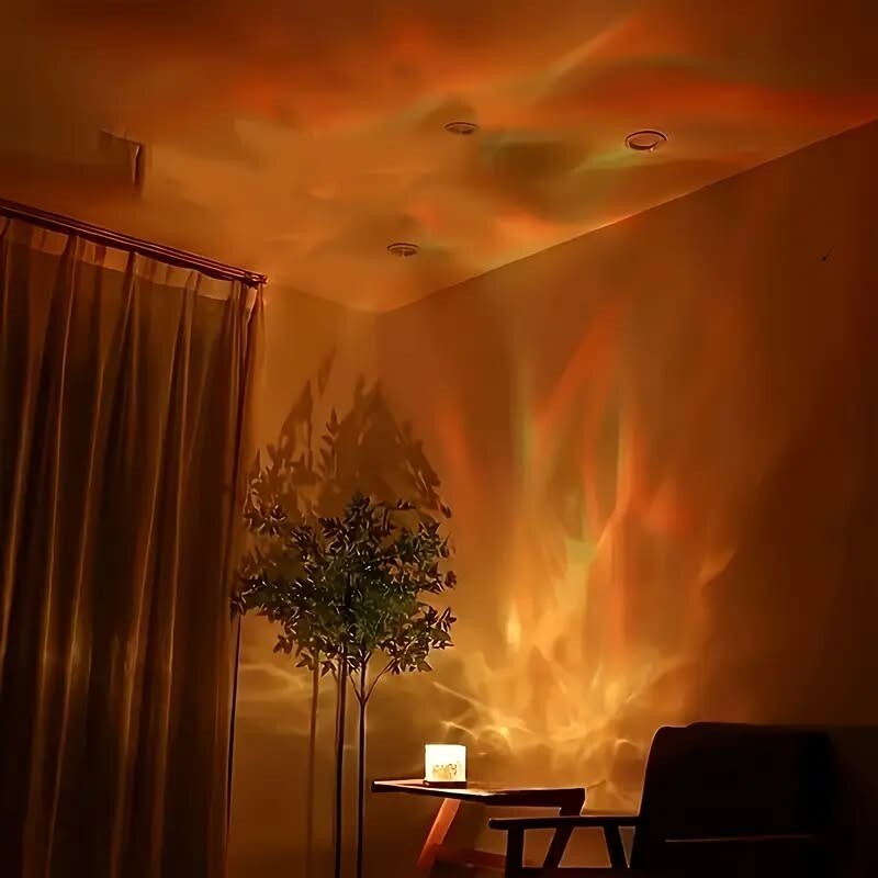 Water Ripple Wave Effect Square Lamp  16 Colours Touch Control Aurora Sky Light