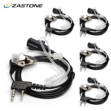 5pcs Walkie Talkie Headset Accessories Earpiece PTT Air Acoustic Tube Earphone