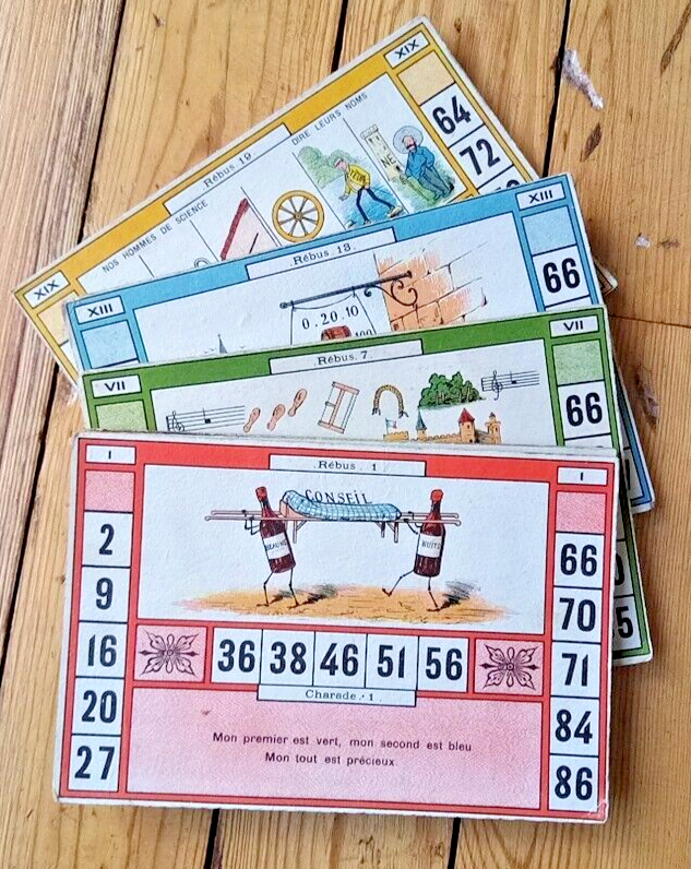 Jeu Ancien Loto Zoologique - REVENAZ & TABERNAT - 12 Planches, Circa 1900