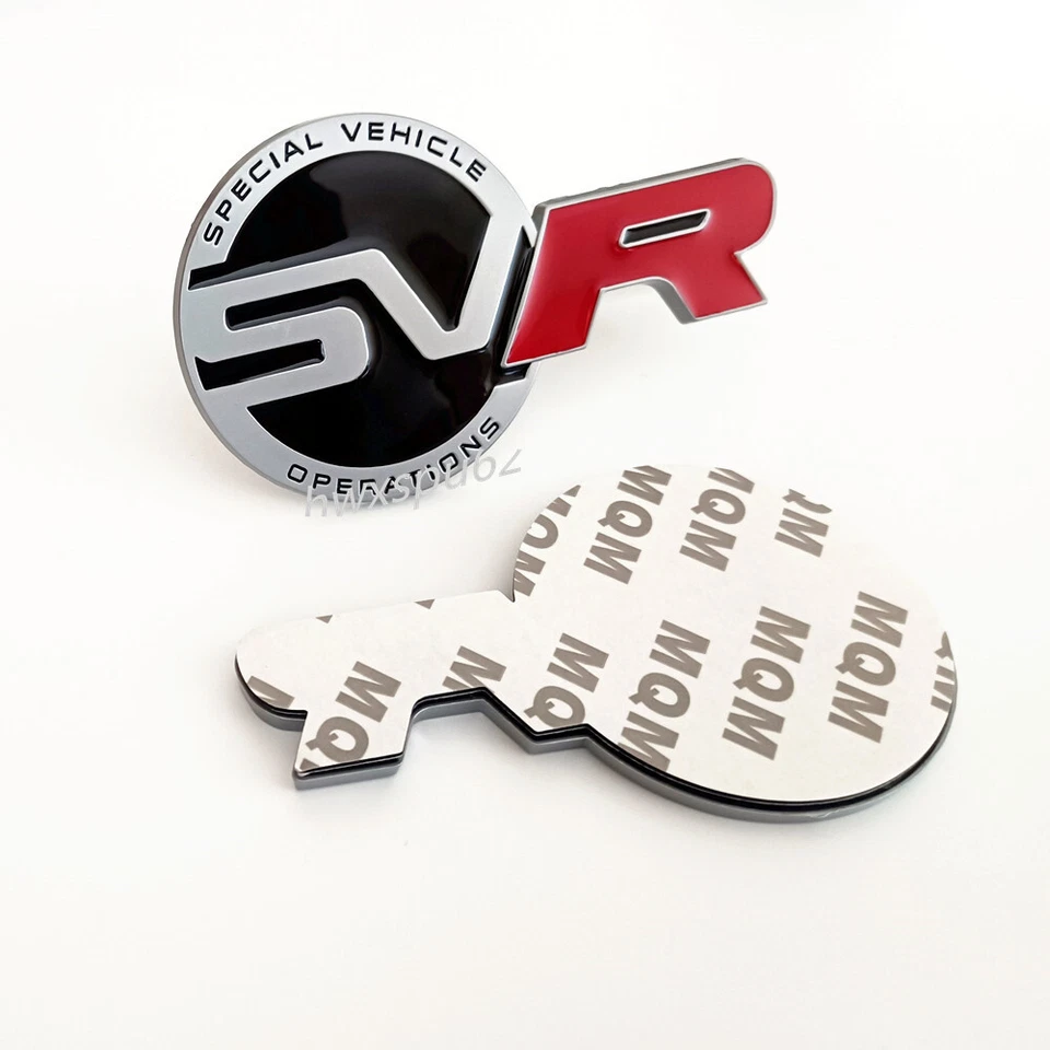 3X Pegatinas DEPORTIVAS emblema de maletero trasero insignia especial para parrilla de vehículo SVR de metal Foto 3 de 4