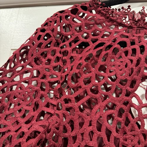 NWT Anthropologie Talulah Lace Mini Dress Red Burgundy Valentines Day Dress Sexy - Picture 10 of 17