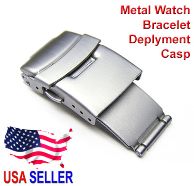 16mm 18mm 20mm Stainless Steel Watch Deployant Deployment Clasp Watch Band Part 