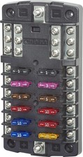 Blade Fuse Block 12 Circuit with Ground, 100 Amps