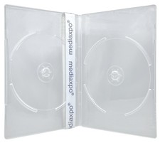 7mm Slimline Clear Double 2 Discs DVD Case Lot