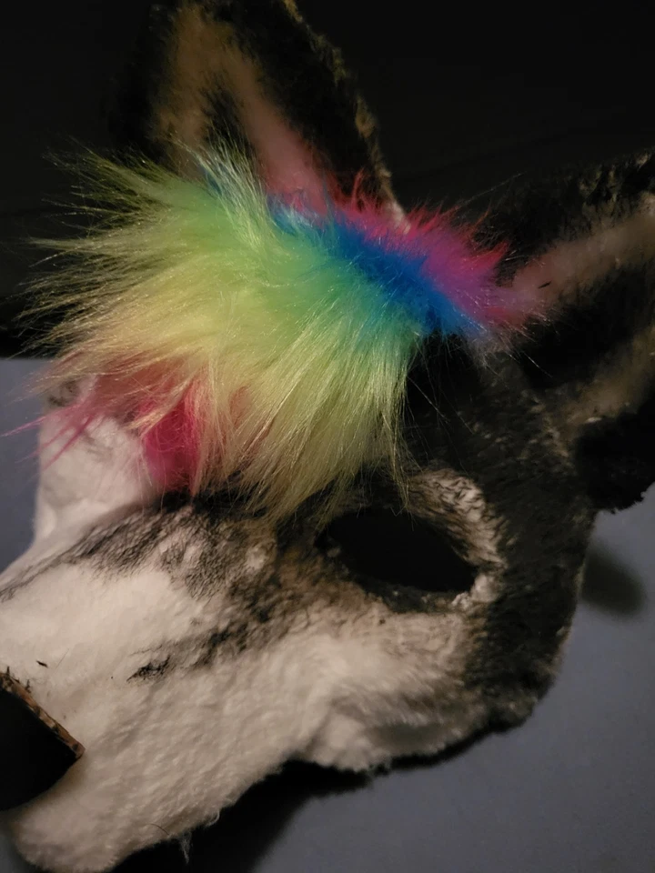 Máscara Cosplay Therian/Furry Husky Wolf Perro Para Convenciones o Cuadricópteros Foto 4 de 4