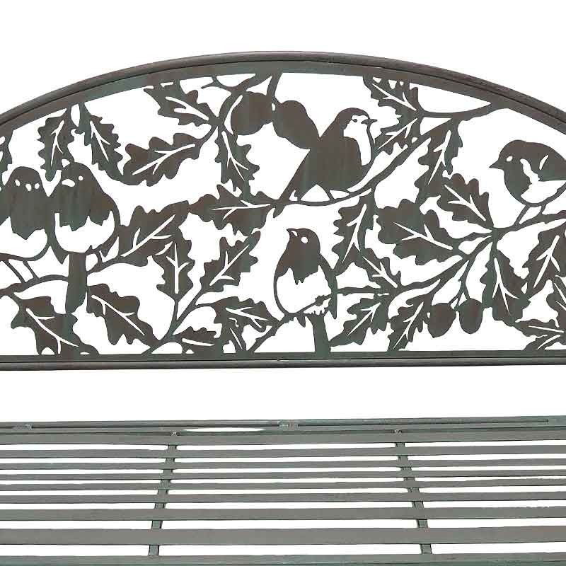 Banc de jardin fleuri 105x45x102 romantique pour un coin lecture ombragé