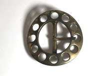 Women's Belt Buckle Gold VTG Round Boho Classic Punk Metal 1.5" Belt