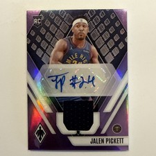 2023 Panini Phoenix RJA-JPK Purple Jalen Pickett Auto Patch RC RPA /99 Nuggets