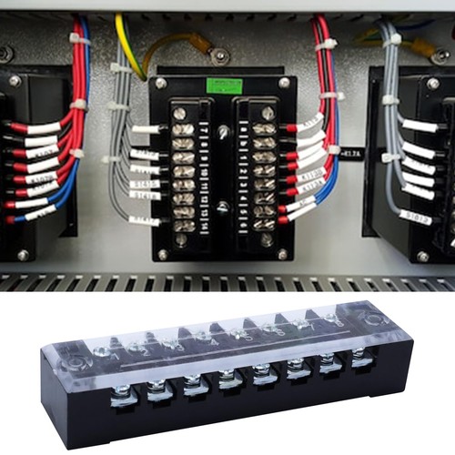 10-Pack 8 Positions Dual Rows 600V 15A Wire Barrier Block Screw Terminal Stri... - Picture 6 of 7