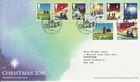 GB Stamps First Day Cover Xmas, Nativity, angel, star, Bethlehem, town SHS 2015