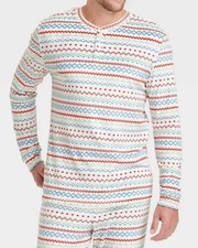 Men's fair isle Print Microfleece Pajama SHIRTS Very Soft  -S or LRG Wondershop