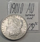 1901-O Morgan Silver Dollar! (AU) About UNC Cond! “Details, Cld” ENN Coins