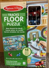 Melissa  Doug Kids Floor Tracks Puzzle 48 pcs Around the World NIB Box