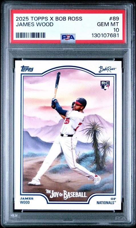 2025 Topps X Bob Ross the Joy of Baseball - James Wood #89 PSA 10 Rookie