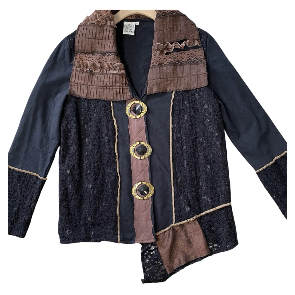 Chaqueta Cárdigan Asimétrica DE Colección 90 perejil y salvia Grande Bruja Cachicho Foto 2 de 4