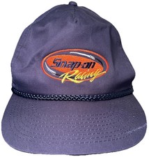 Vintage Snap-On Racing Rope Snapback Hat Cap Blue 80s 90s Embroidered Logo