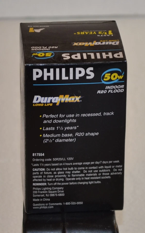 Philips Duramax Indoor Flood Lamp R20 50W 120V Bulb 385 Lumens 2500 Hours - Image 3 of 4