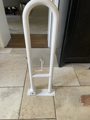 Toilet Grab Bar 22.4 Inch, Yuande Anti-Slip Support Rail, U Shape white