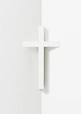 Wall Cross Corner-Attached White Color 5.9 high inch For Christmas, Christian...