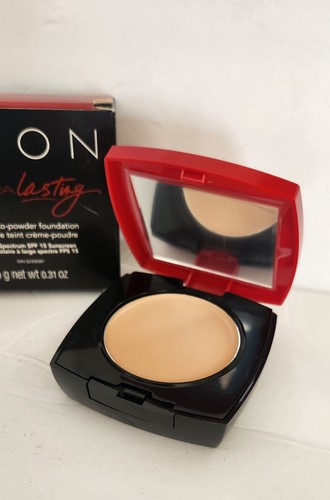 Avon Extra Lasting Cream to Powder Foundation SPF 15 LIGHT IVORY New NOS - Picture 2 of 4