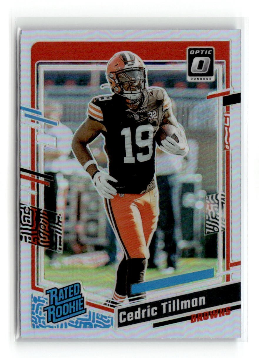 2023 Panini Donruss Optic - Rated Rookie Cedric Tillman #224 Holo Prizm (RC)