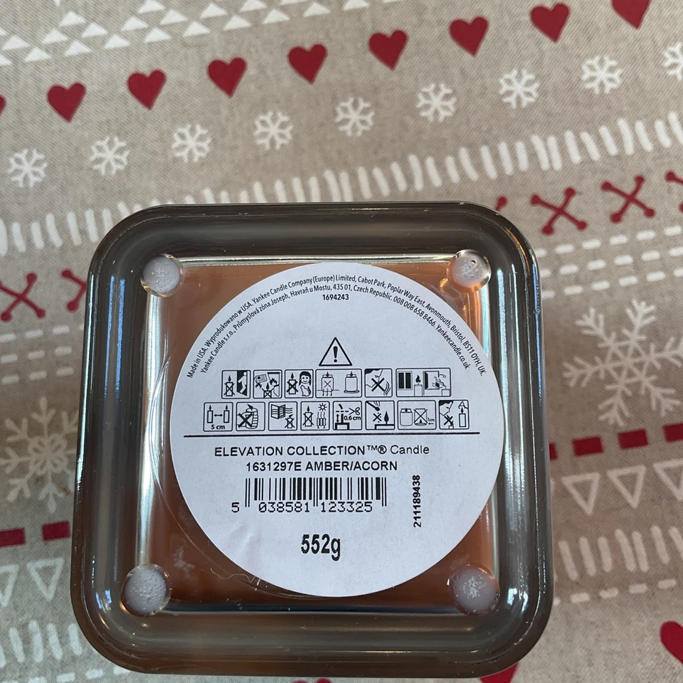 Yankee Candle Amber & Acorn Elavation 552g Jar, New in Mint Condition - Image 4 of 4