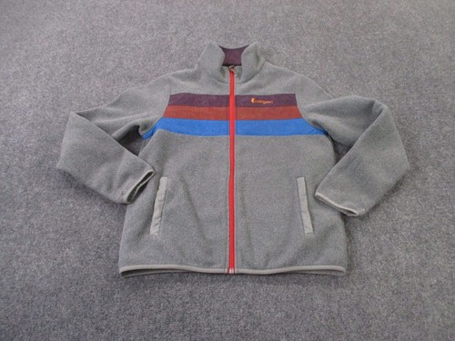 Cotopaxi Jacket Womens M Gray Striped Teca Fleece Outdoors Hiking Camping Casual