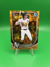 2025 Bowman Chrome Sapphire Jacob Wilson RC Gold Refractor /50 Athletics