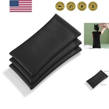 Pack of 3 Leather Soft Eyeglass Case Pouch Squeeze Top Sunglasses Case Portab...