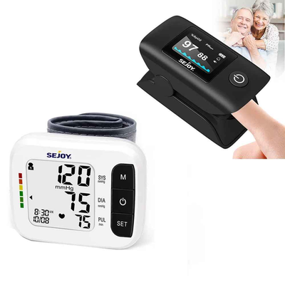 #ad Sejoy Digital Wrist Blood Pressure Monitor amp; Finger Pulse Oximeter OLED Blood Ox $25.99