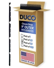 Duco USA-Made Classic Rib Foam Closure Strips 3ft Long, 9" Rib Profile - 50 P...