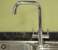 JASSFERRY Modern Kitchen Sink Mixer Tap Two Handle Swivel Spout Chrome