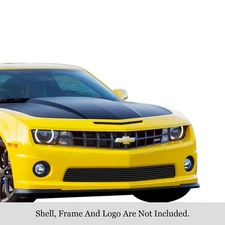For Chevy Camaro 10-13 APG 1-Pc Black 8x6 mm Horizontal Billet Bumper Grille