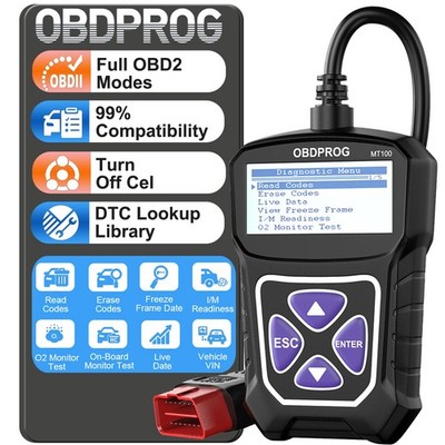 OBDPROG MT00 OBD2-Scanner Fehlercode-Leser EOBD   Autodiagnose für Motorwarn