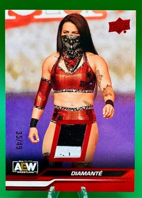 2024 Upper Deck AEW Red Memorabilia #'d 35/49 DIAMANTE  #34  ROH