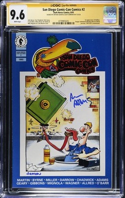 San Diego Comic Con#2 CGC SS 9.6 SIGNED Art Adams Darrow 1st Hellboy 1993