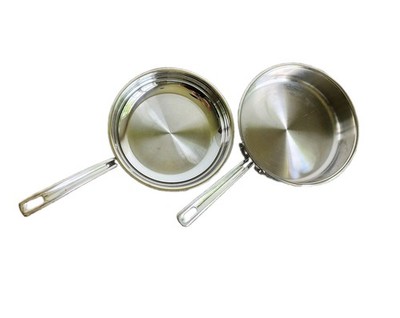 Cuisinart Chef's Classic Stainless Steel 2-Piece Lot: 10'' Skillet & 3qt Sauté...