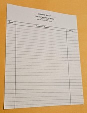 Rockford Files - Original TV Prop - Rockford Agency Expense Sheet - James Garner