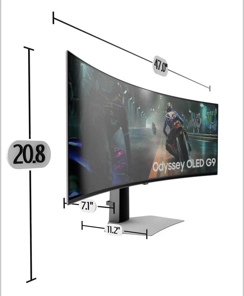 49" Odyssey OLED G9 (G91SD) Dual QHD 144Hz0.03ms Curved GamingMonitor - Image 2 of 4
