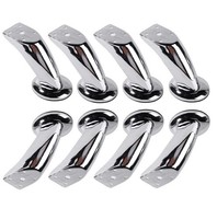 8 X MöBelbeine Metall 12Cm SchrankfüßE SofafüßE Tischbeine Sockelfuß MöBelfüßE