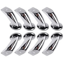 8 x Möbelbeine Metall 12cm Schrankfüße Sofafüße Tischbeine Sockelfuß Möbelfüße