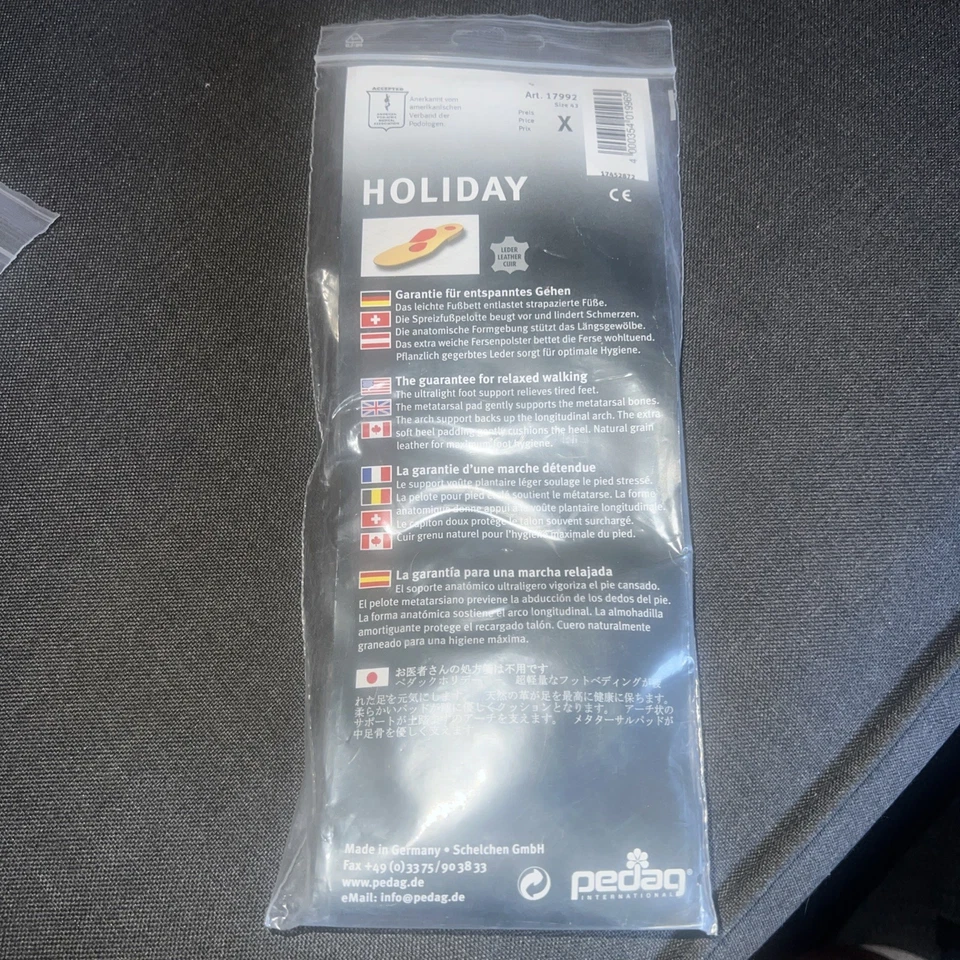 Plantilla ortopédica Pedag Holiday 17992, cuero, arco plantar y soporte metatarsiano Foto 2 de 2