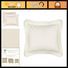 Modern Farmhouse Floral Pillowcase, 100 Cotton Decorative Sham, Ivory, 20"x26