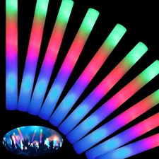 46 PCS Foam Glow Sticks with 3 Modes Colorful Flashing, Foam Light Up Sticks,...