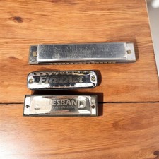 Harmonica Lot, 1 Music Master Extra Full Tone, 1 First-Act, 1 Bluesband Hohner