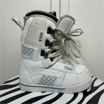 VANS Mantra Women's Snowboard Boots White Light Blue US 5 Lace Closure winter 