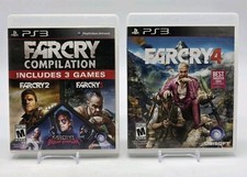 Far Cry Compilation & Far Cry 4 (Sony PlayStation 3 PS3, 2014) Game Lot Complete