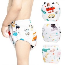 Baby Training Pants Cotton Washable Waterproof Diaper Pants Breathable Leakproof
